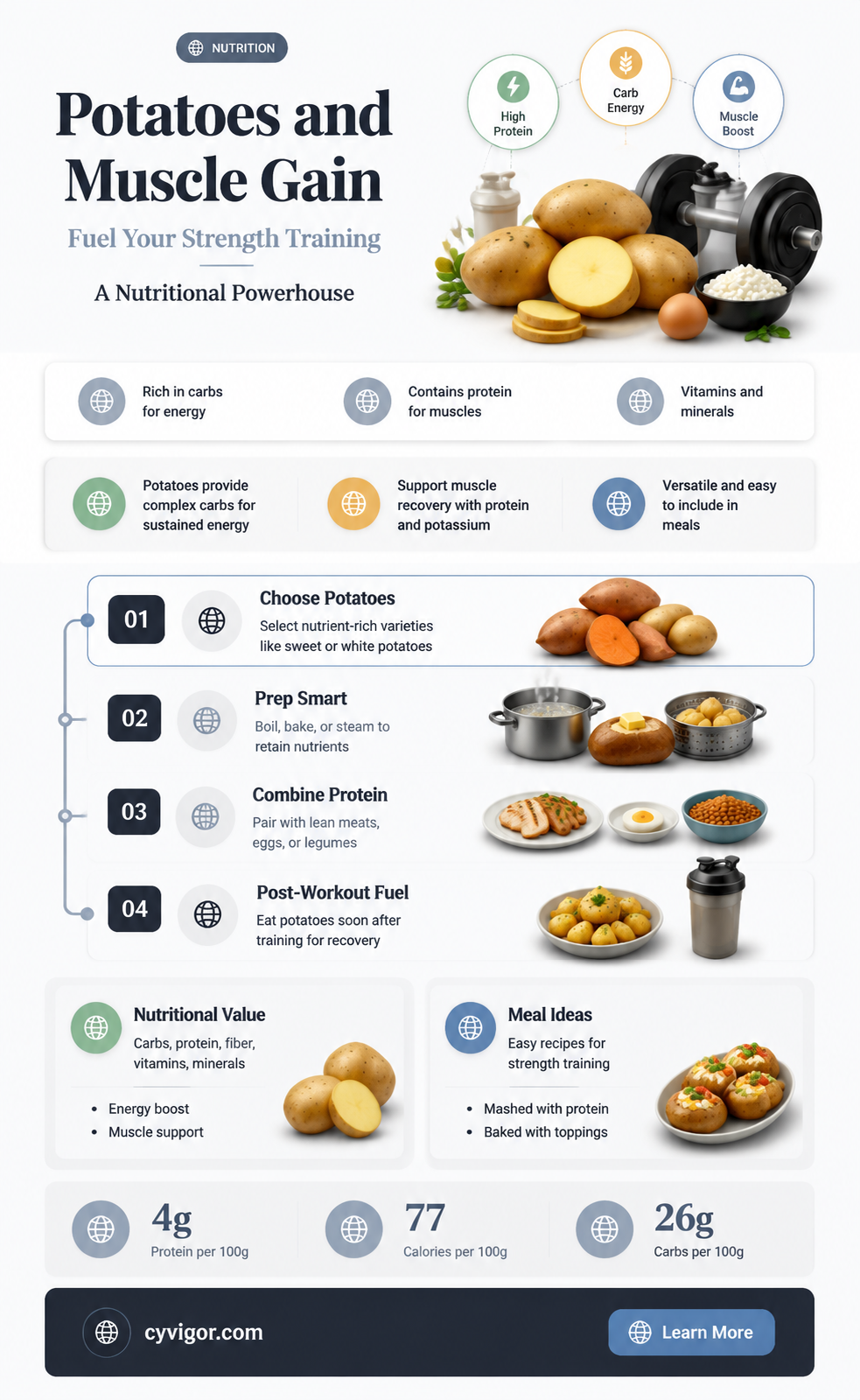 are potatoes good for gaining muscle
