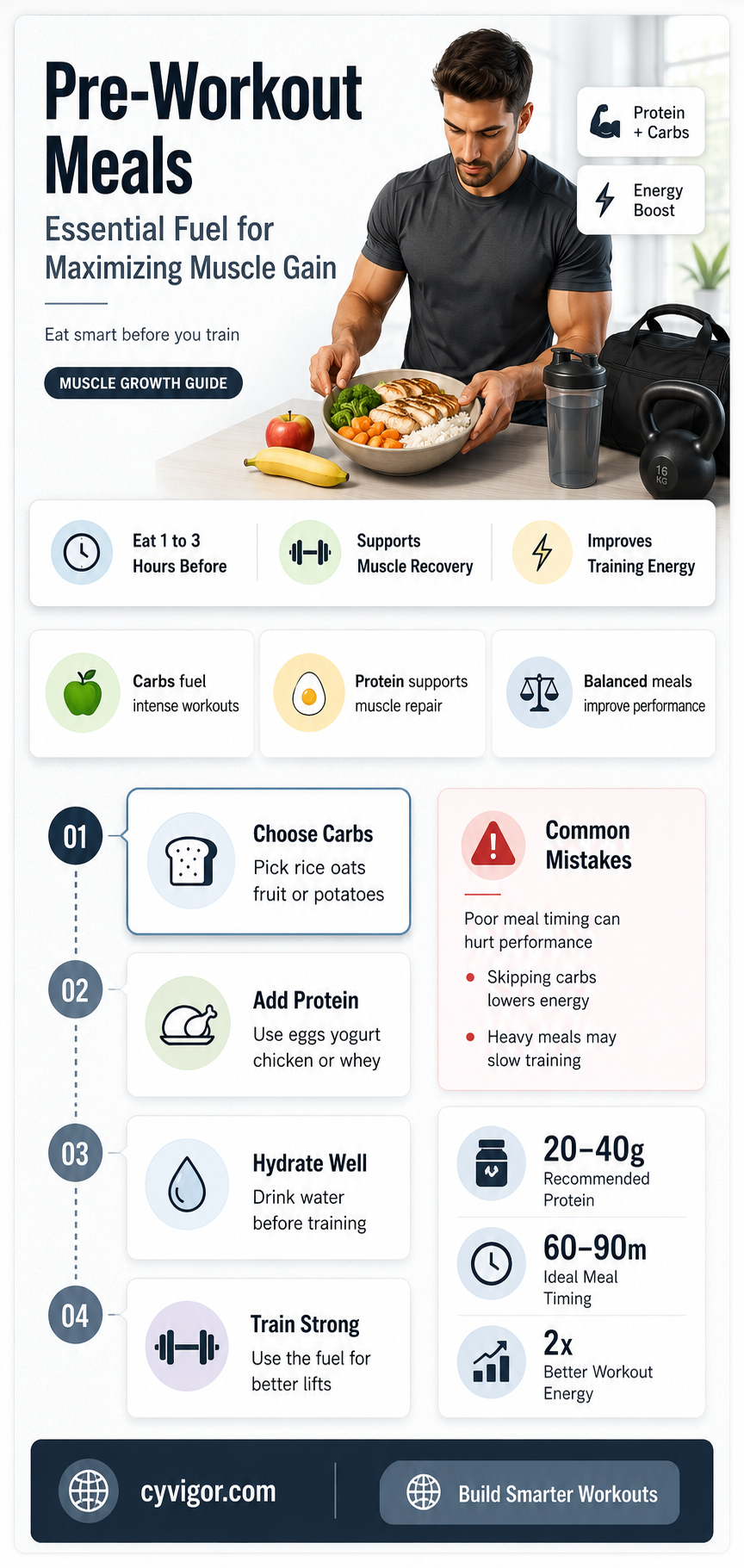 are pre workout meals optimal for muscle gain