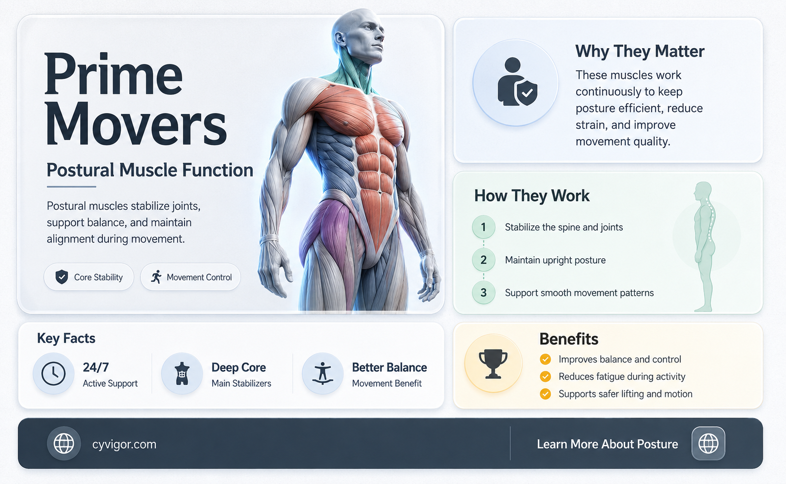 are postural muscles prime movers
