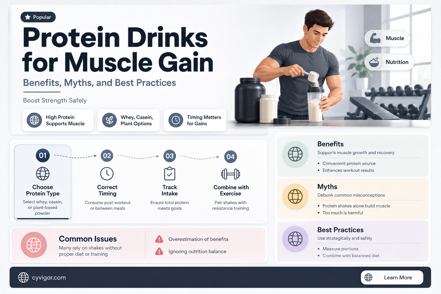 are protein drinks good for muscle gain