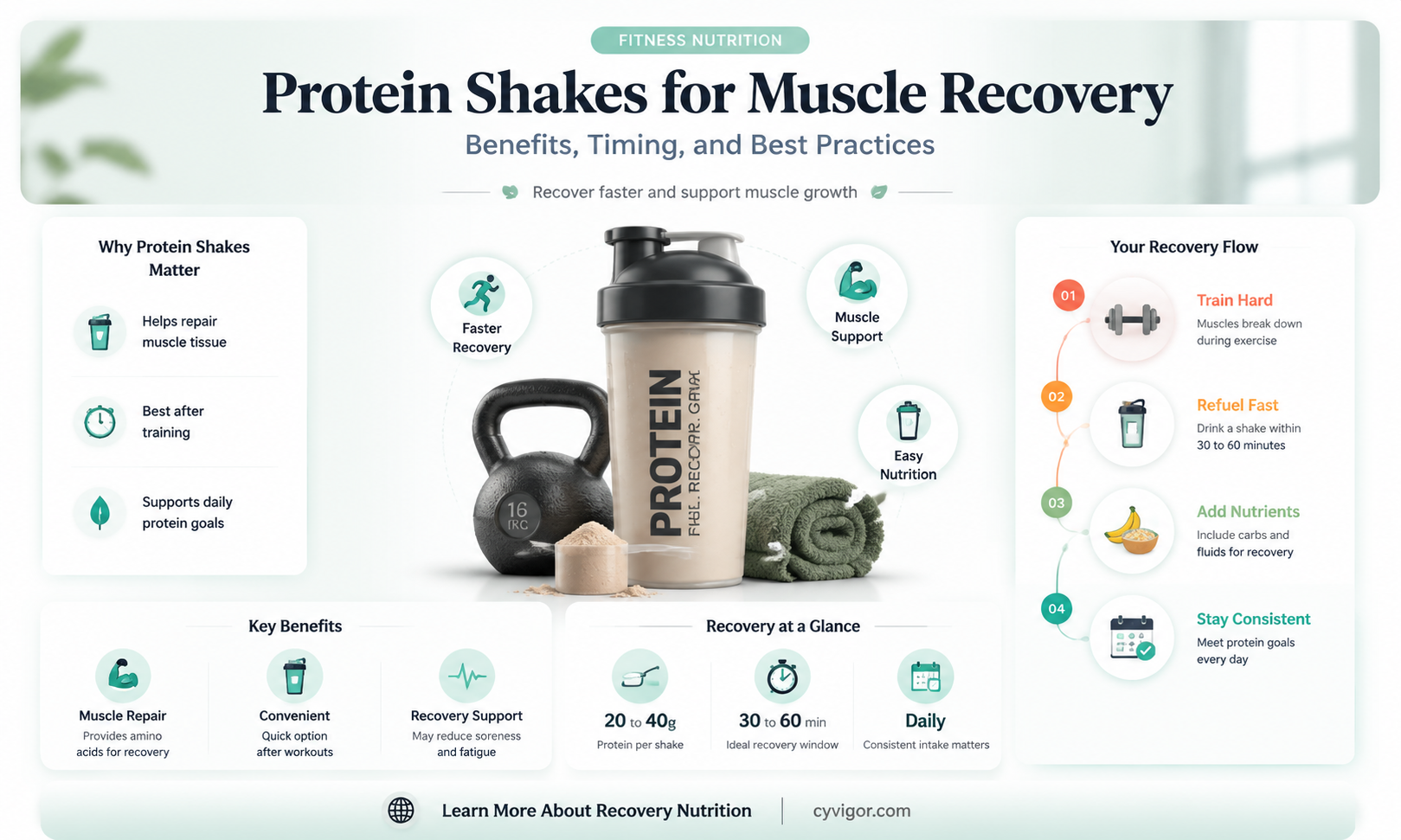 are protein shakes good for muscle recovery