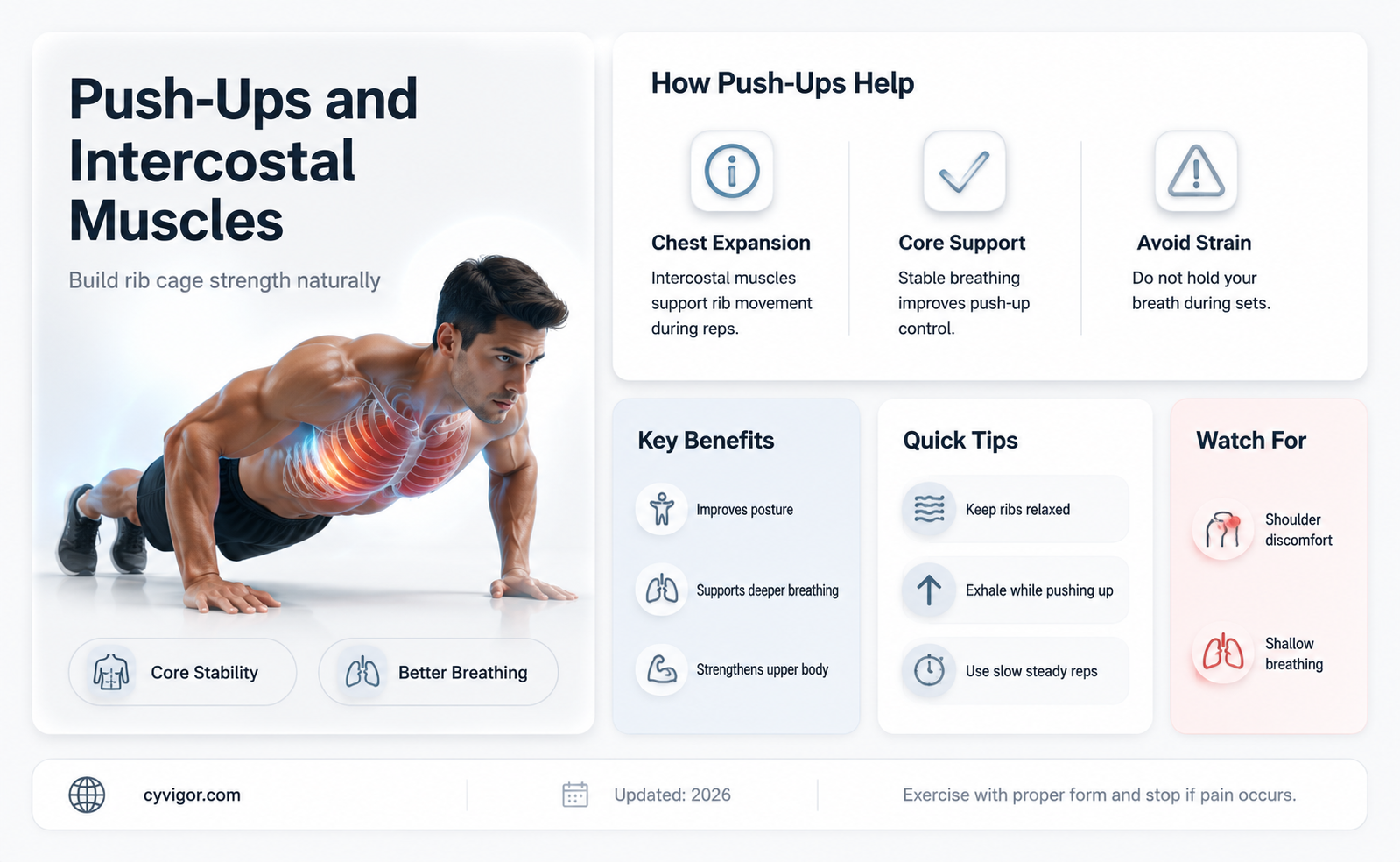 are push ups good for intercostal muscles