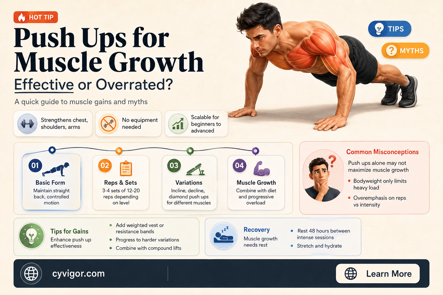 are push ups good for muscle growth