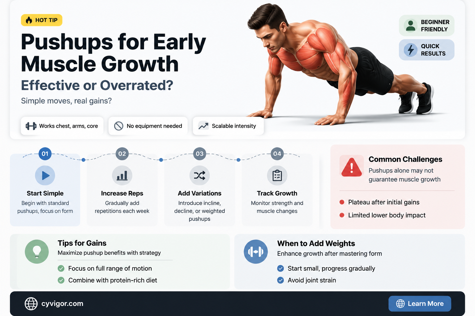 are pushup good for early muscle growth