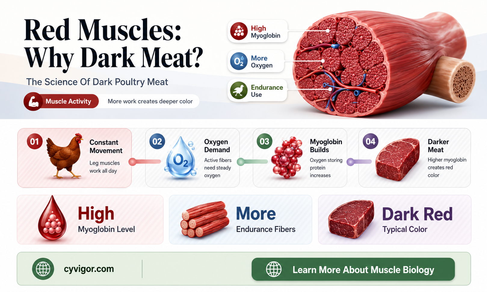 are red muscles dark meat