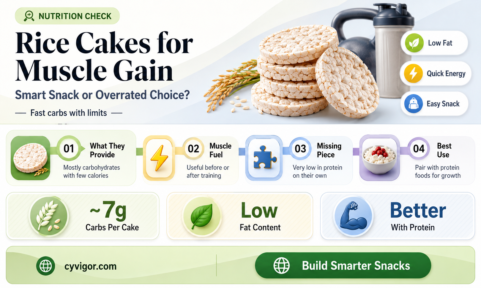 are rice cakes good for muscle gain