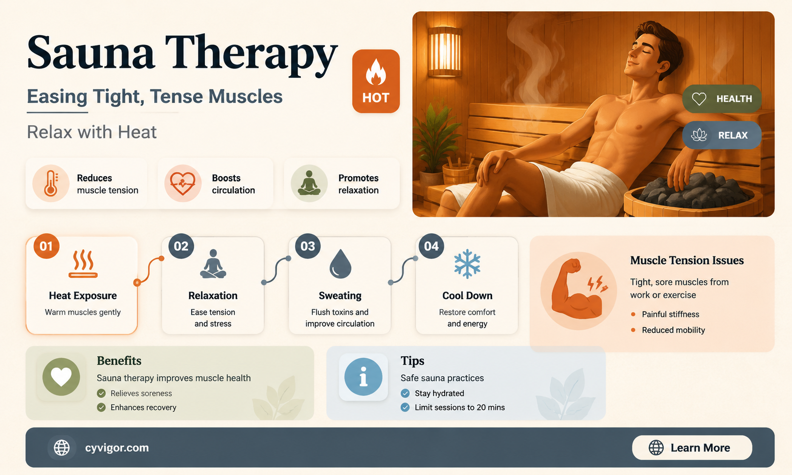 are saunas good for tight or tense muscles