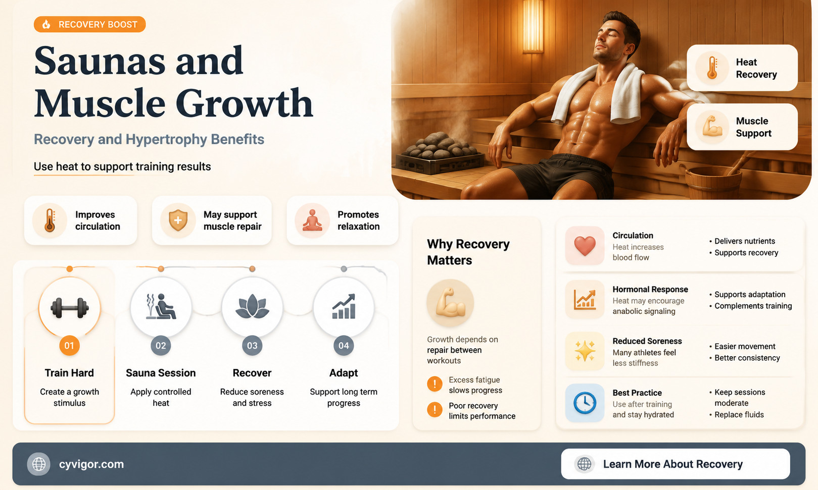 are saunas good for muscle growth