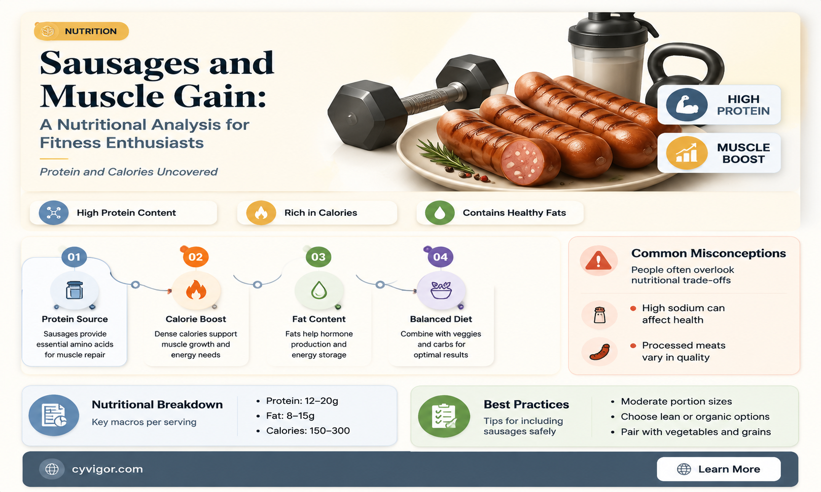 are sausages good for muscle gain