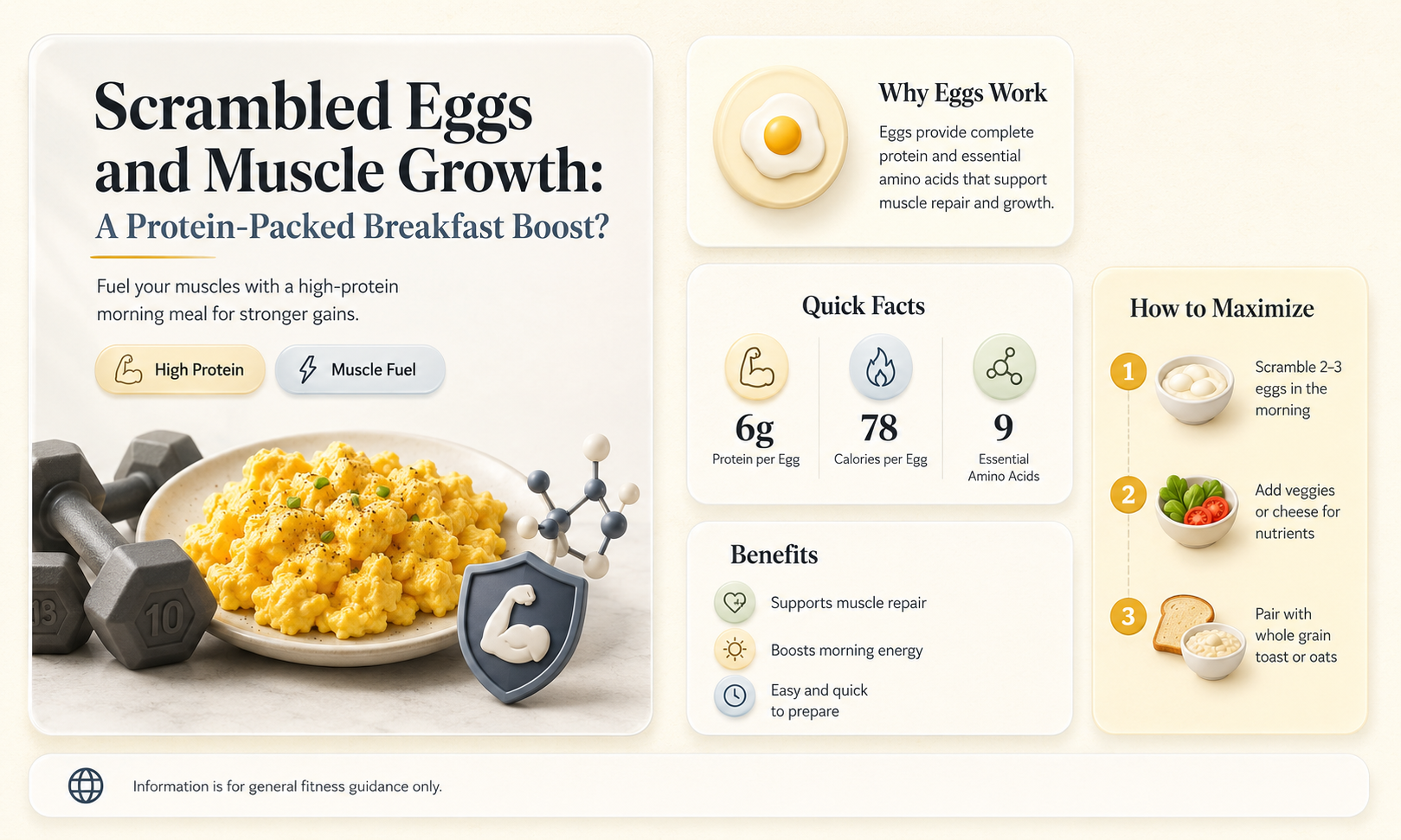 are scrambled eggs good for muscle growth
