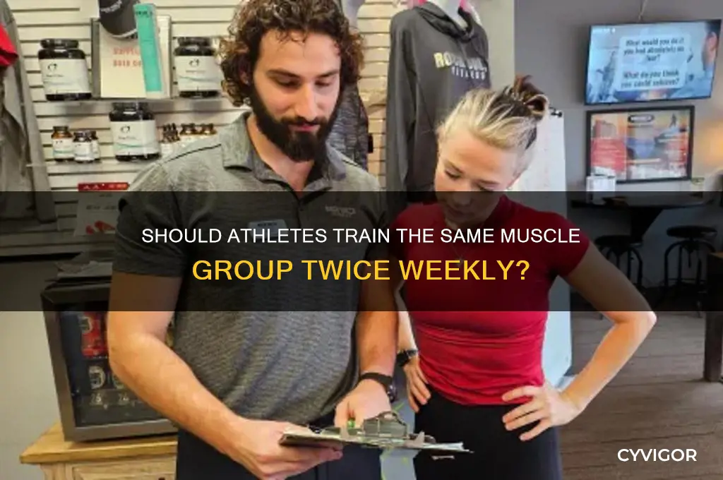 should athletes lift the same muscle group twice per week