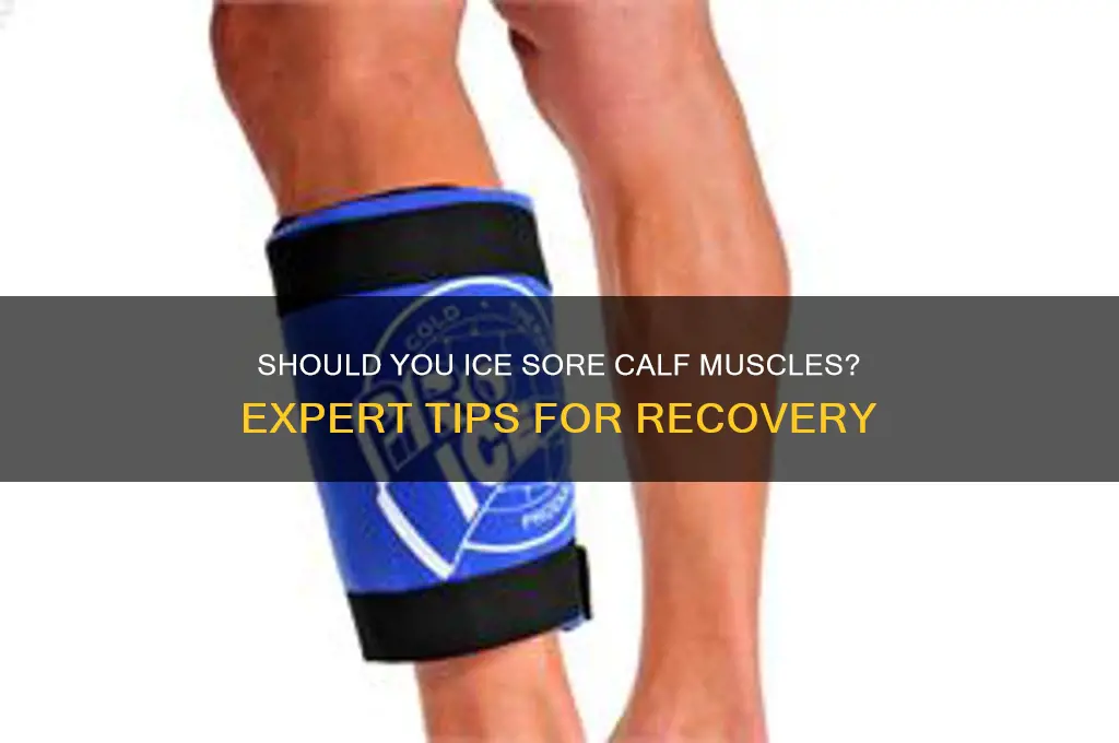 should i ice sore calf muscles