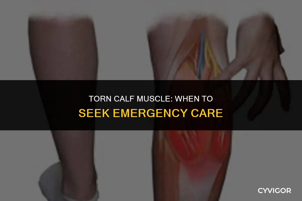 should i seek tge er with torn calf muscle