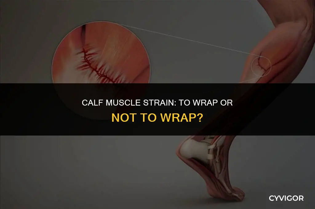 should i wrap a strained calf muscle