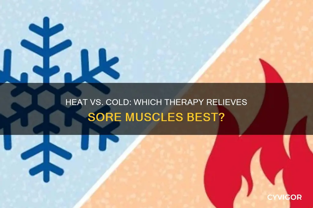 should you apply heat or cold to sore muscles