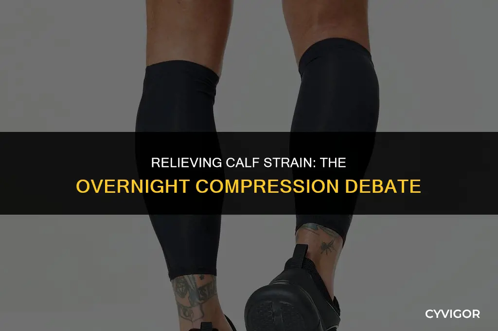 should you compress a strain calf muscle overnight