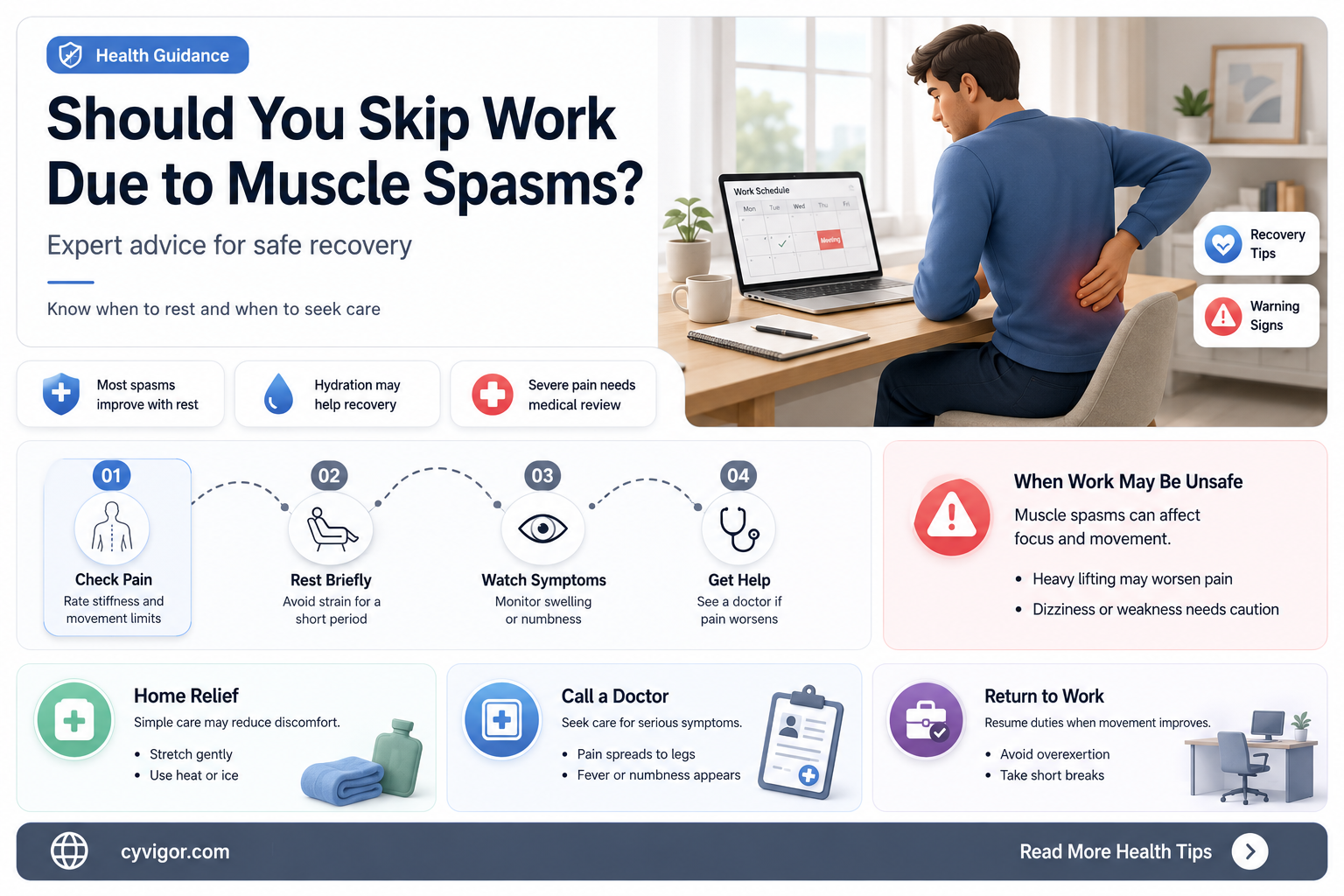 are muscle spasms a reason to call out of work