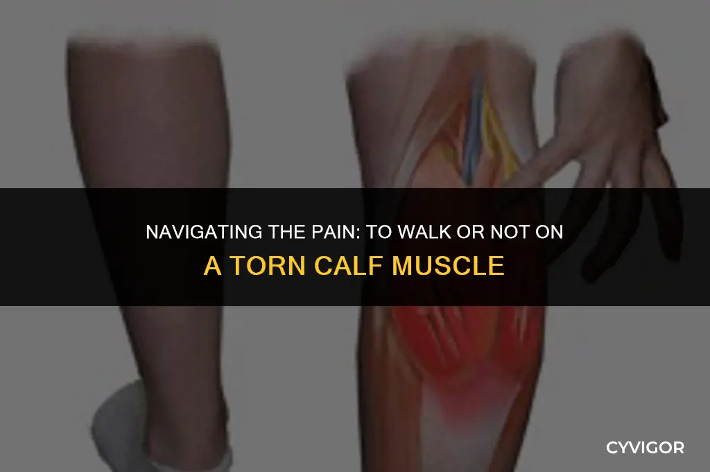 should you walk on a torn calf muscle