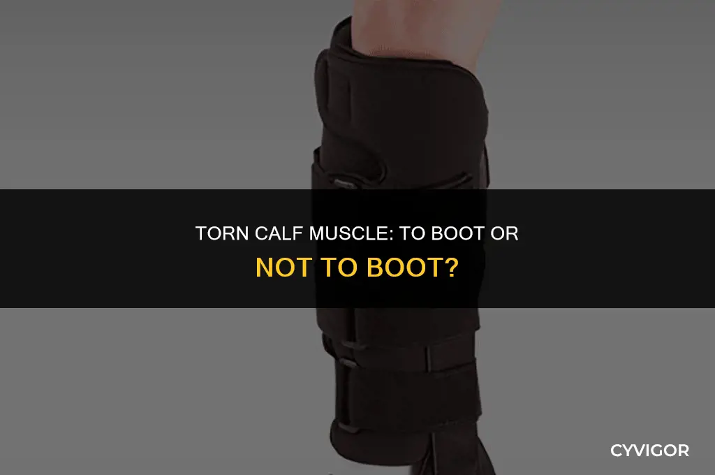 should you wear a boot for a torn calf muscle