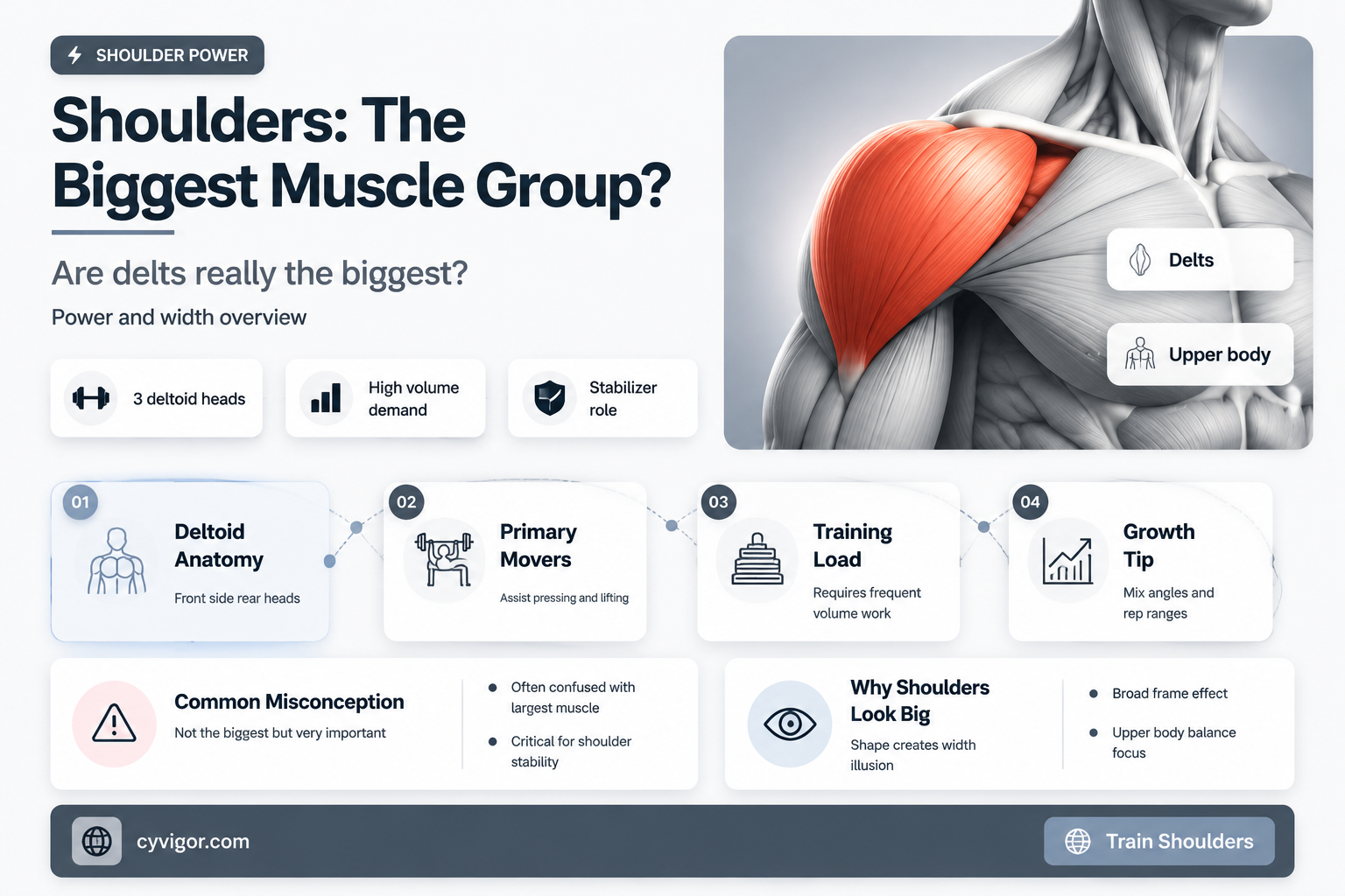 are shoulders the biggest muscle