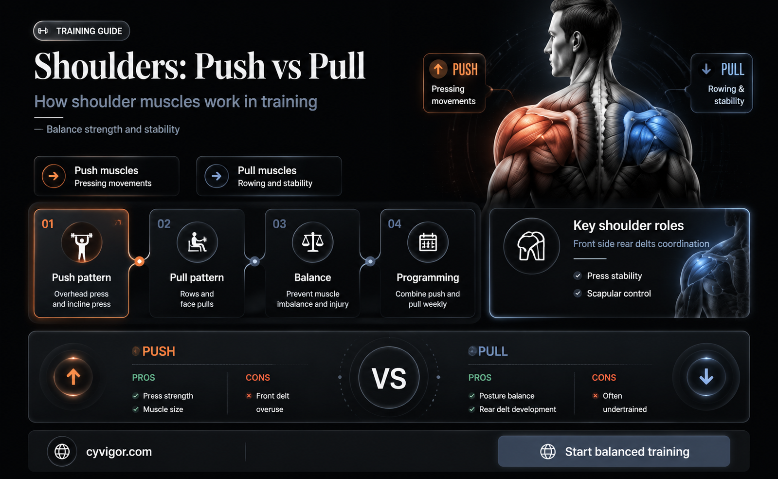 are shoulders a push or pull muscle