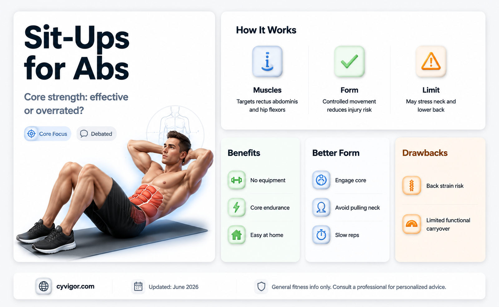 are sit ups good for strengthening abdominal muscles