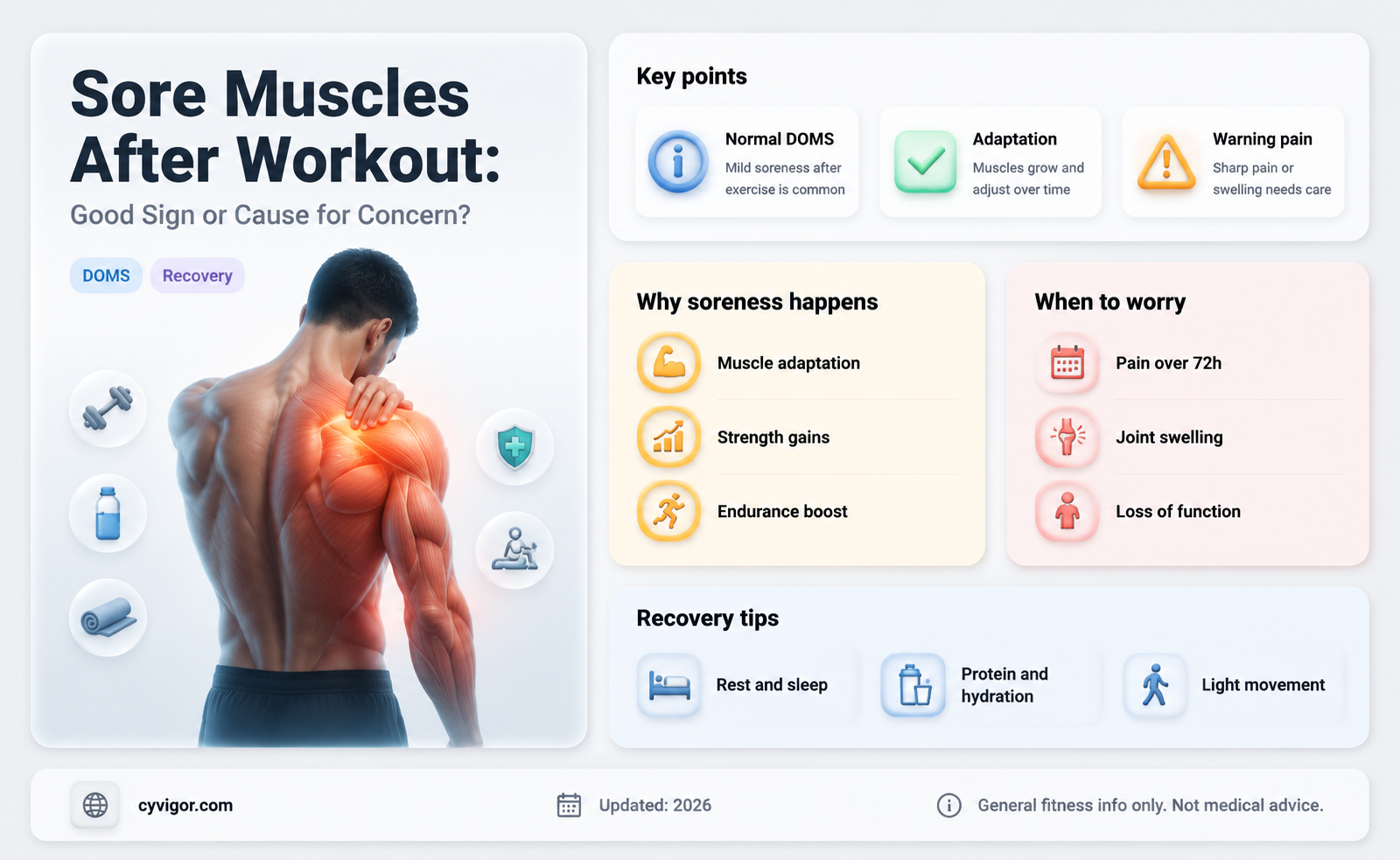 are sore muscles a good sign after workout