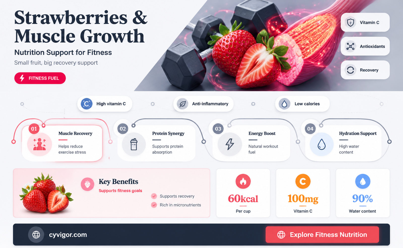 are strawberries good for muscle growth