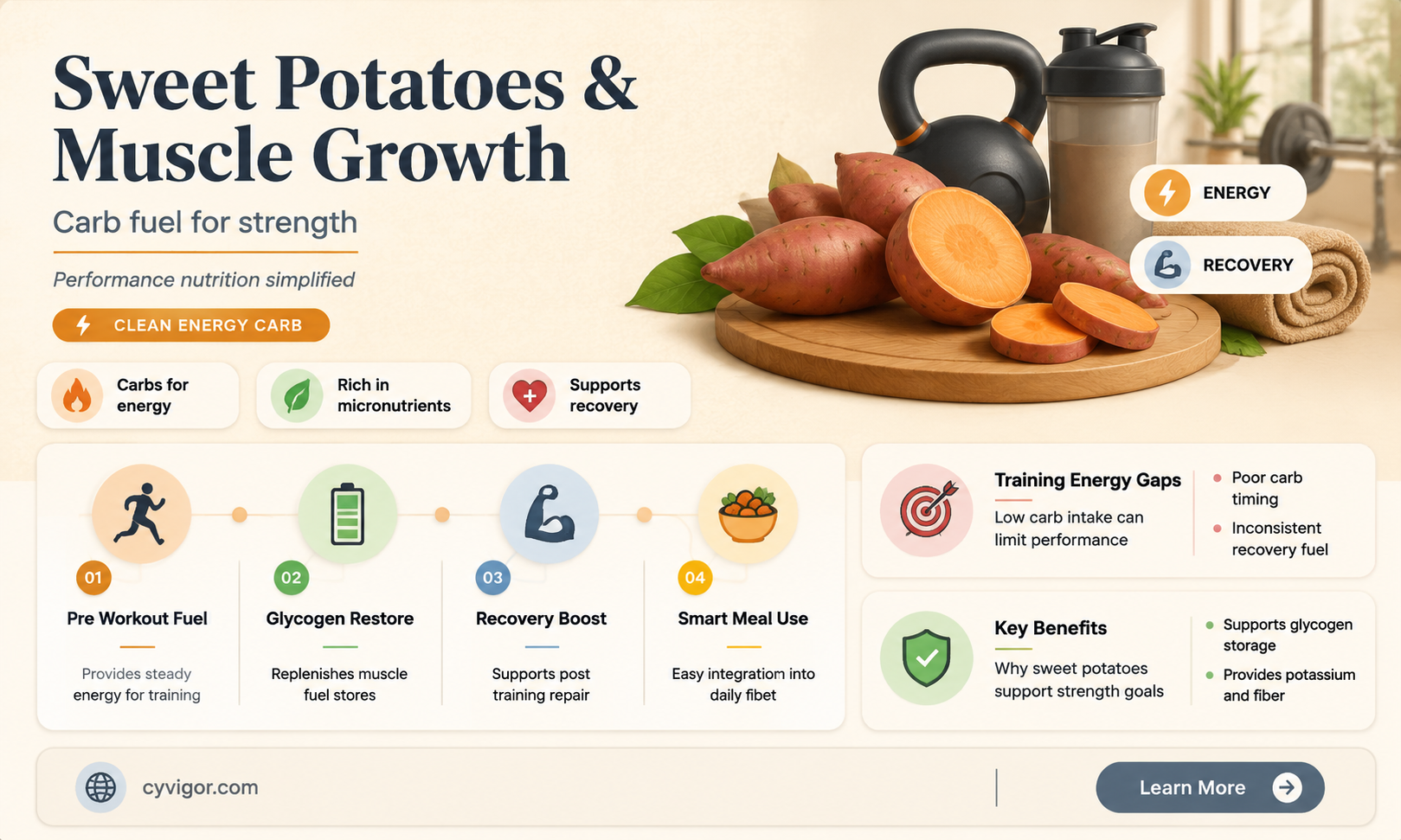 are sweet potatoes good for muscle growth