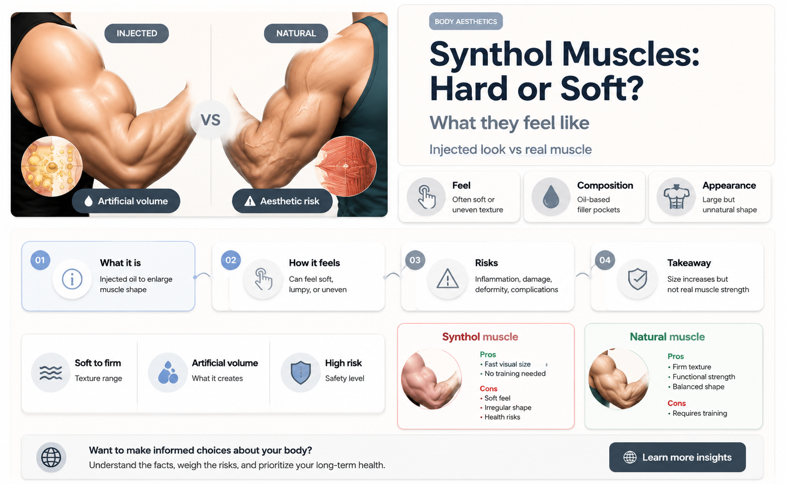 are synthol muscles hard