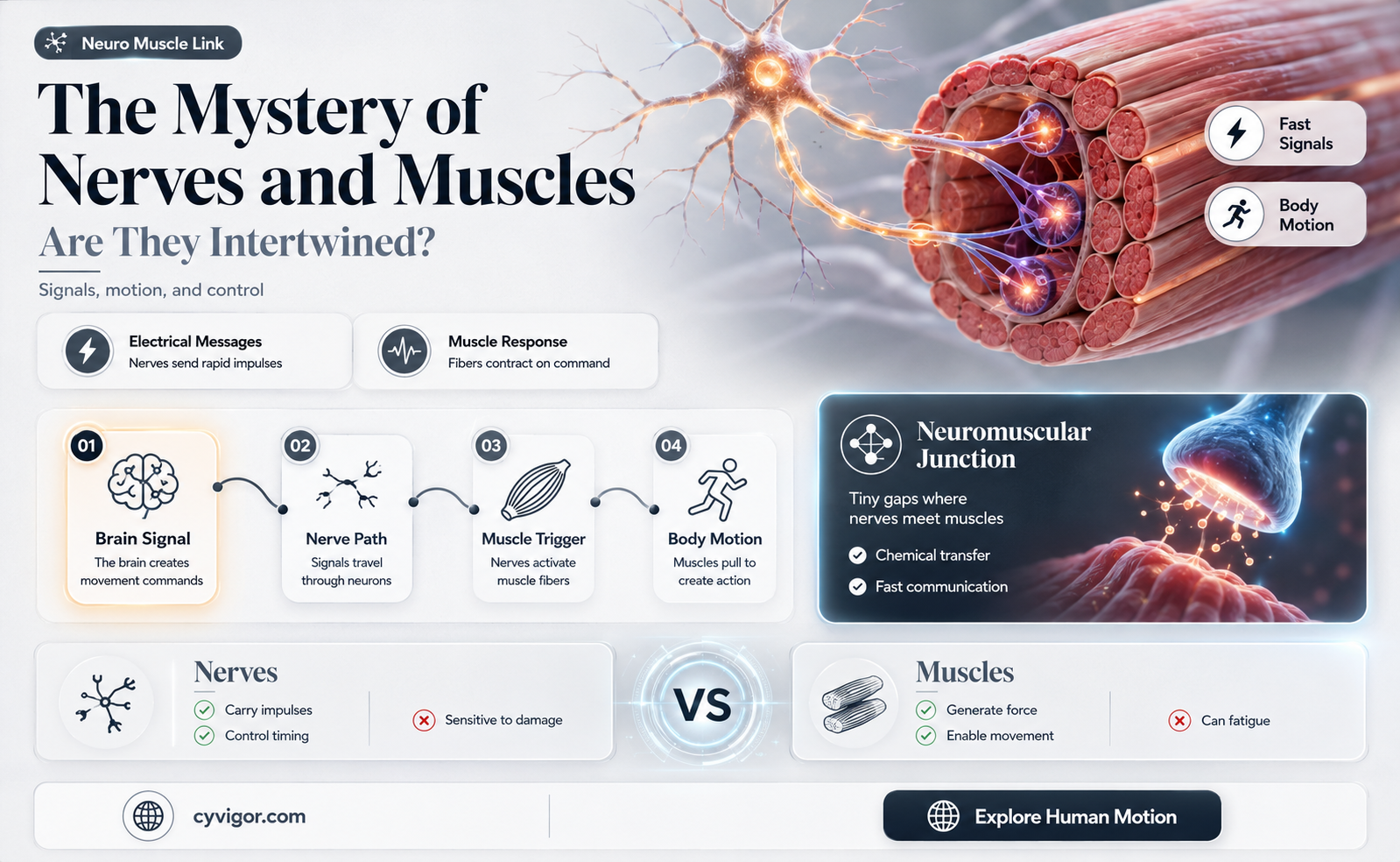 are nerves inside muscles