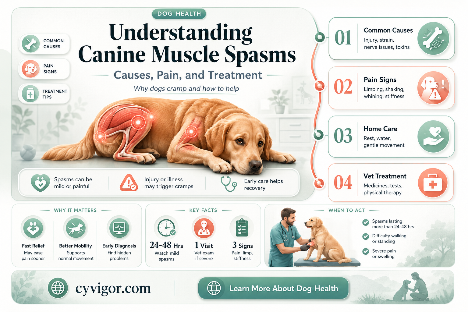are muscle spasms painful for dogs