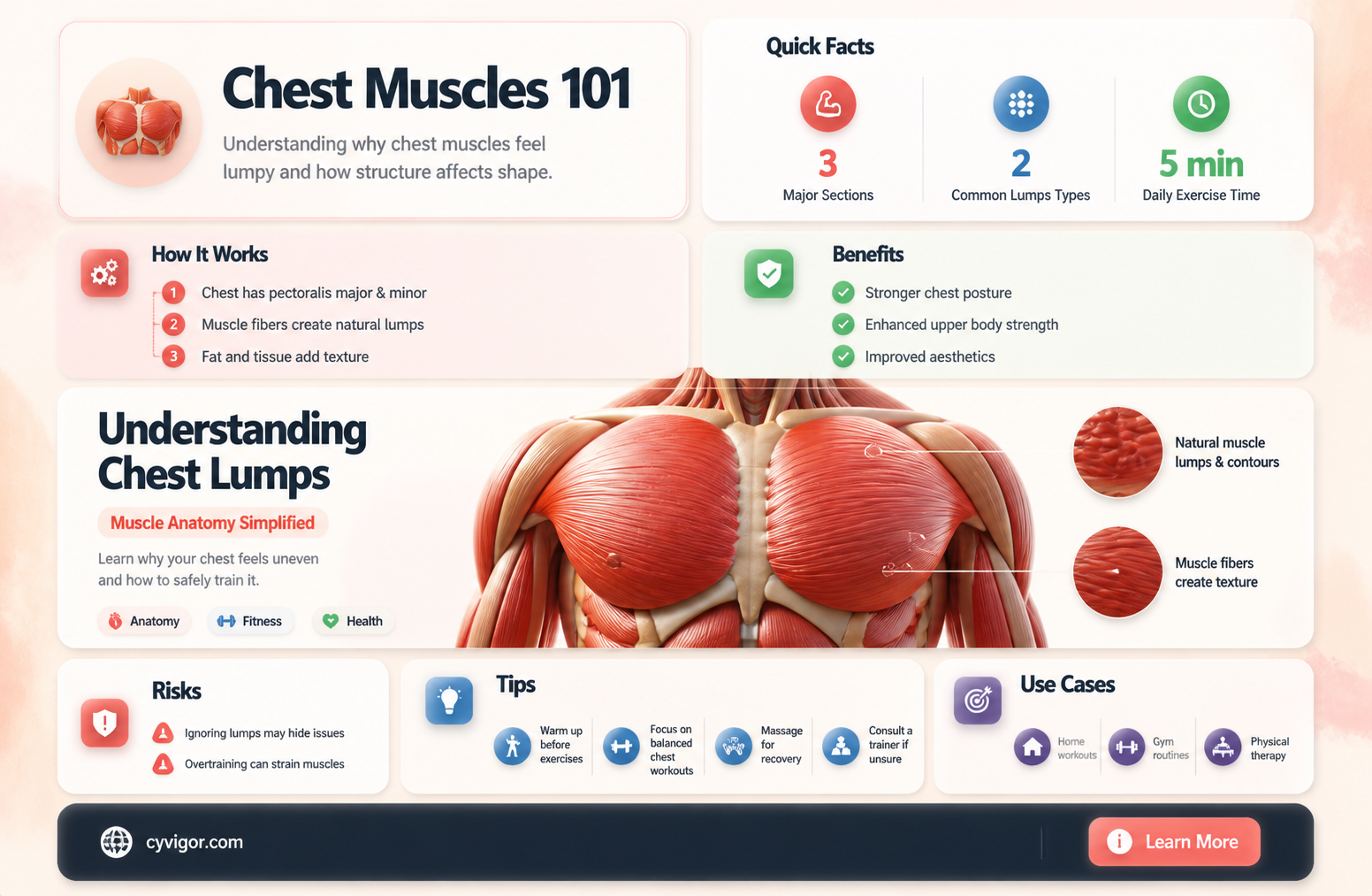 are chest muscles lumpy