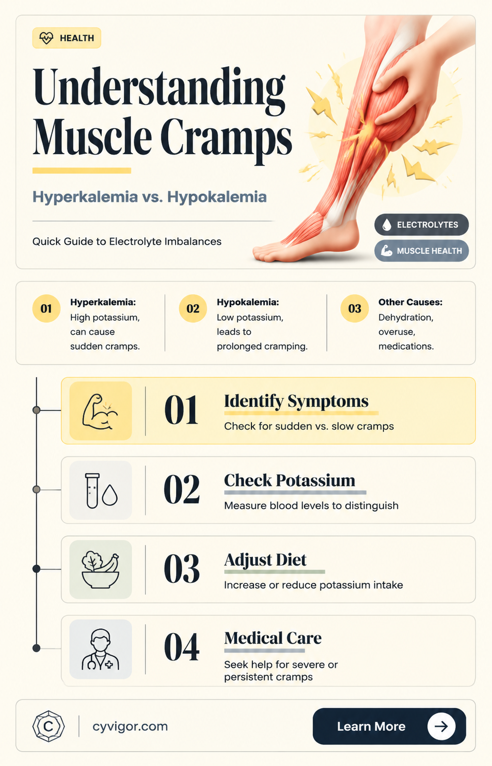 are muscle cramps from hyperkalemia or hypokalemia