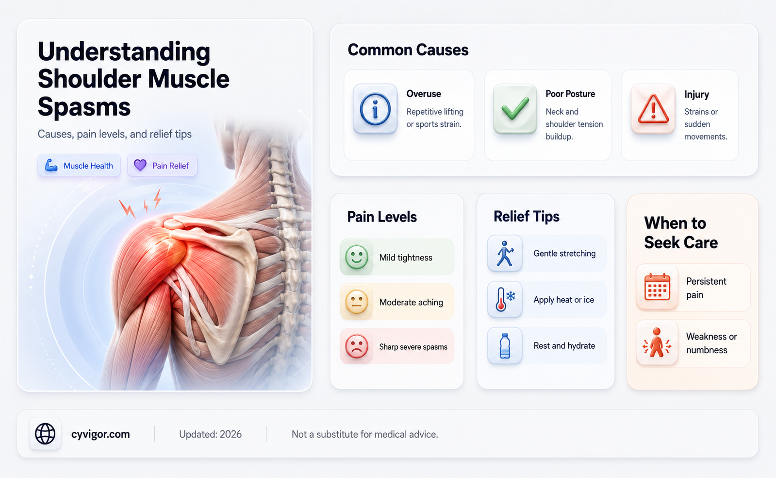 are shoulder muscle spasms painful