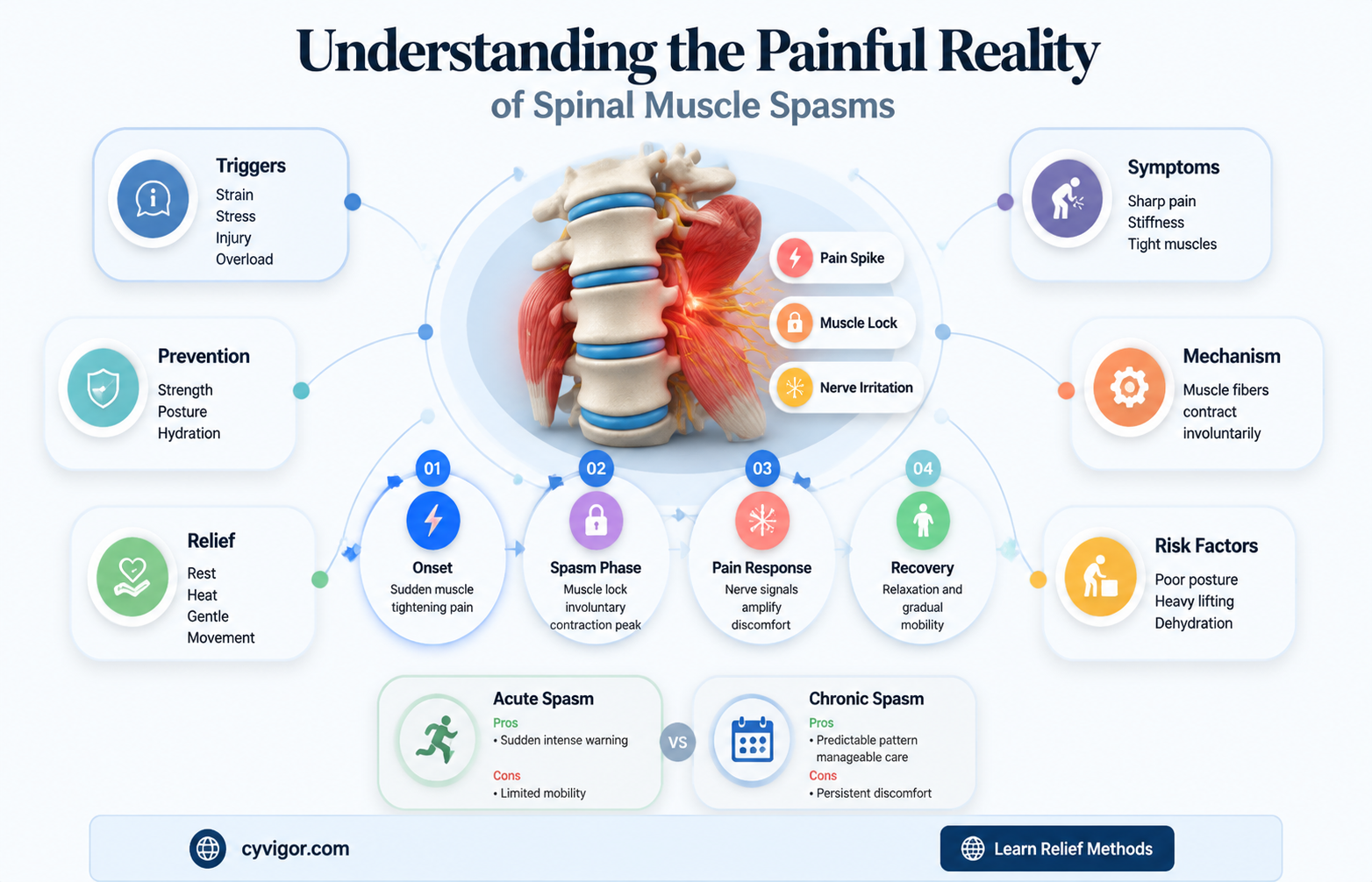 are spinal muscle spasms painful