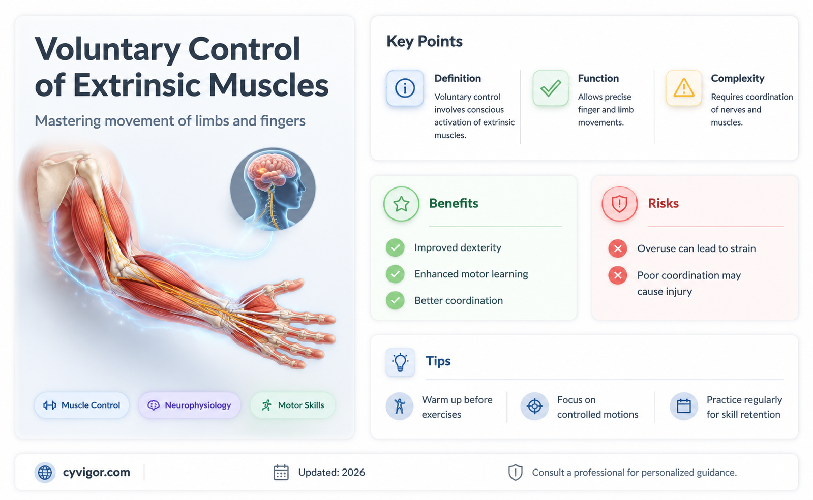are extrinsic muscles voluntary