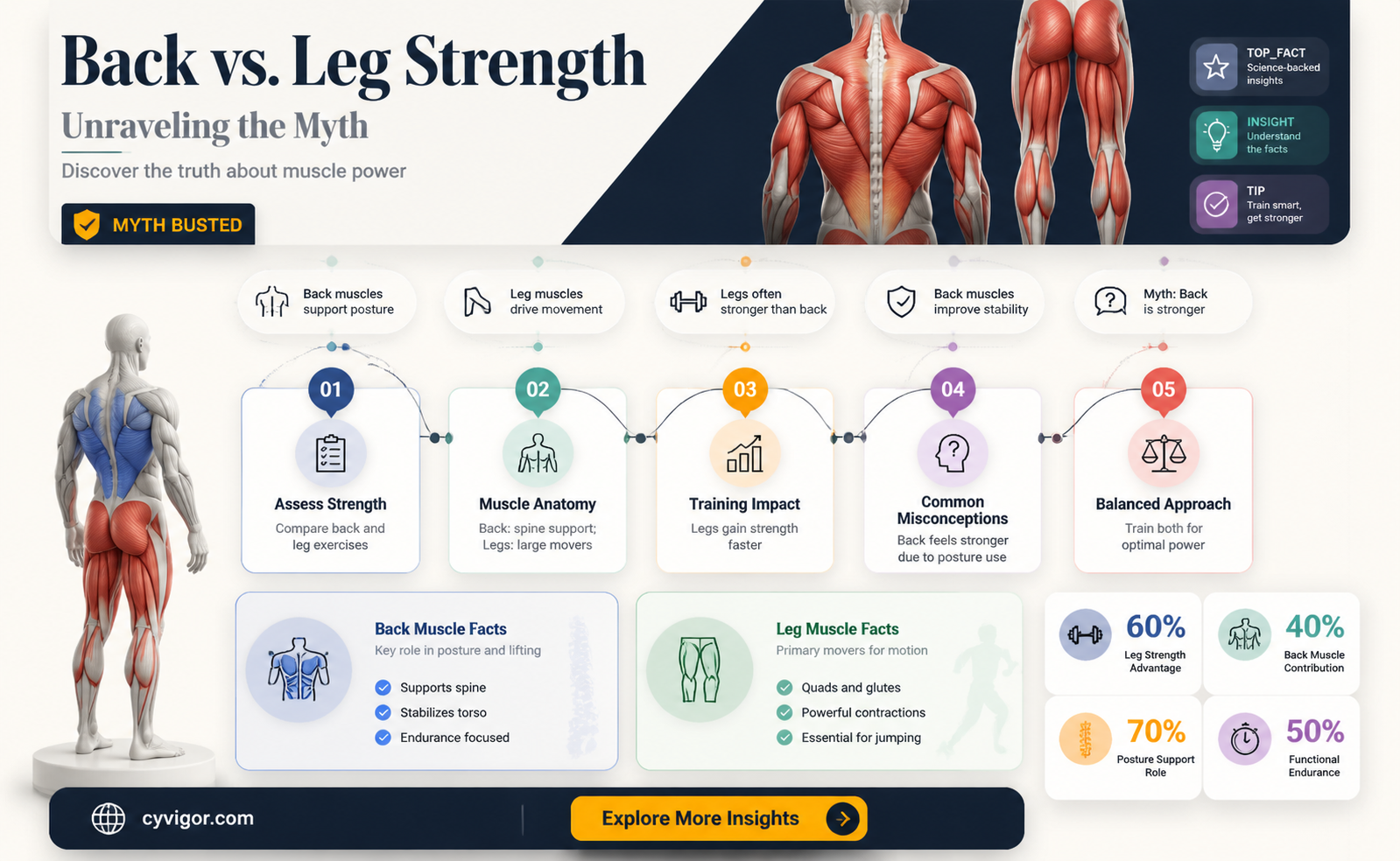 are back muscles stronger than leg muscles