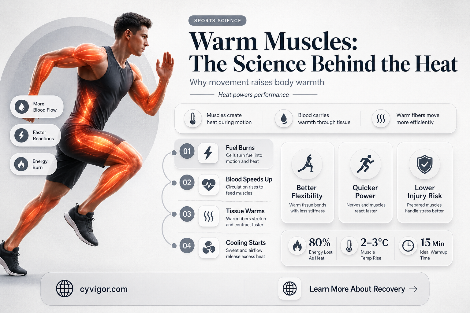 are muscles always warm