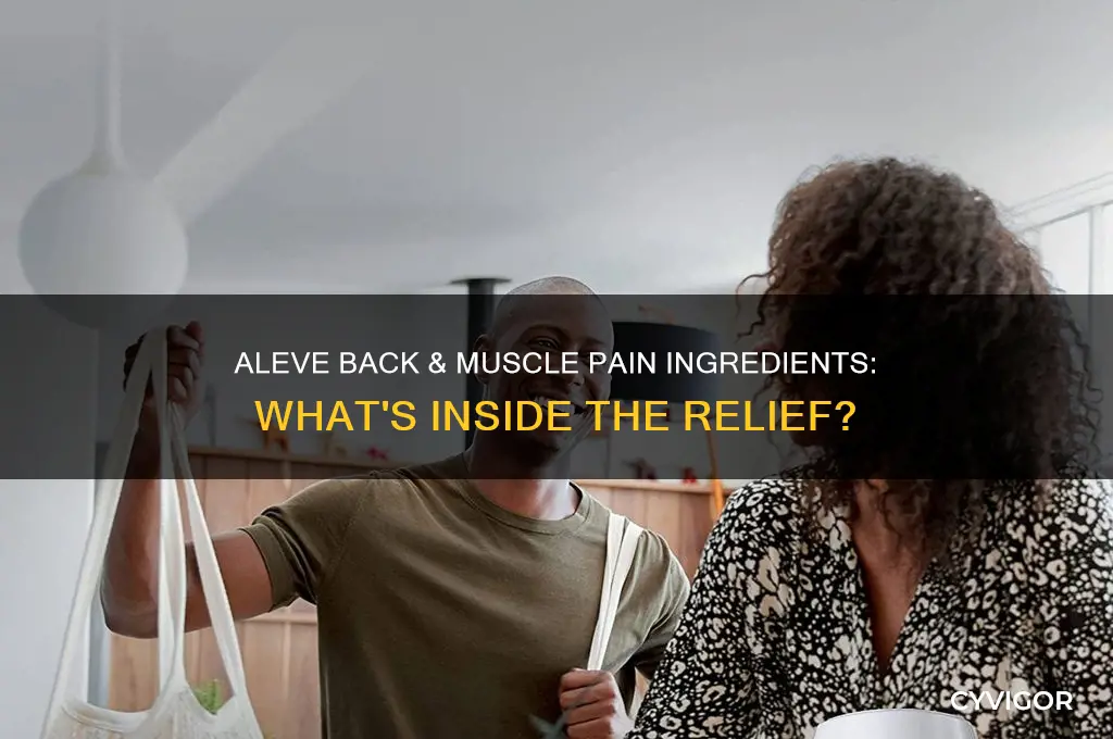 what are the ingredients in aleve back and muscle pain