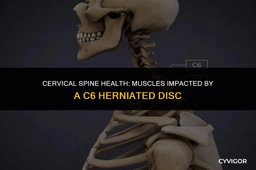 what are three muscles affected from a c6 herniated disc