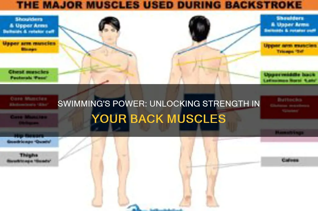 what back muscles does swimming work