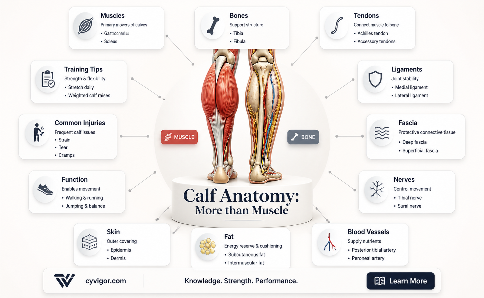 are calves mostly muscle