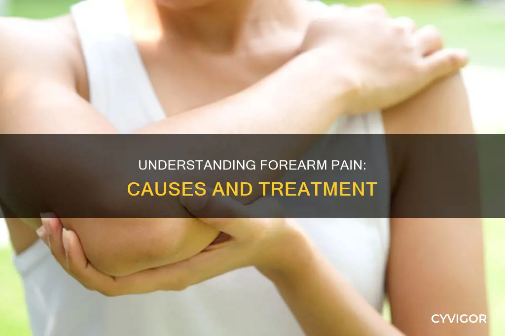what can cause muscle soreness-like pain in forearm to elbow