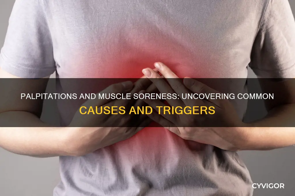 what can cause palpitations and muscle soreness together
