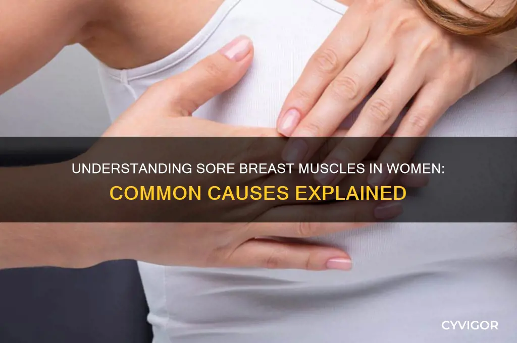 what can cause soar breast muscle un women