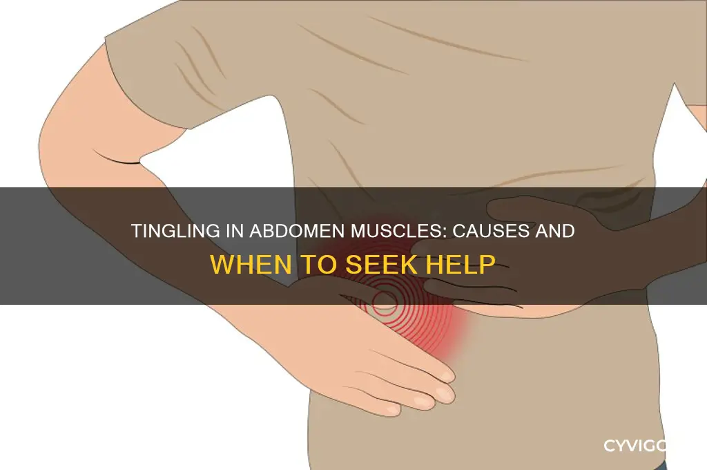 what can cause tingling in abdomen muscles