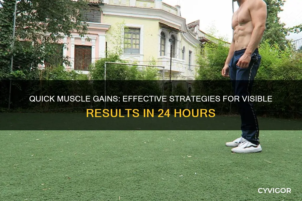 what can help me gain muscles in one day
