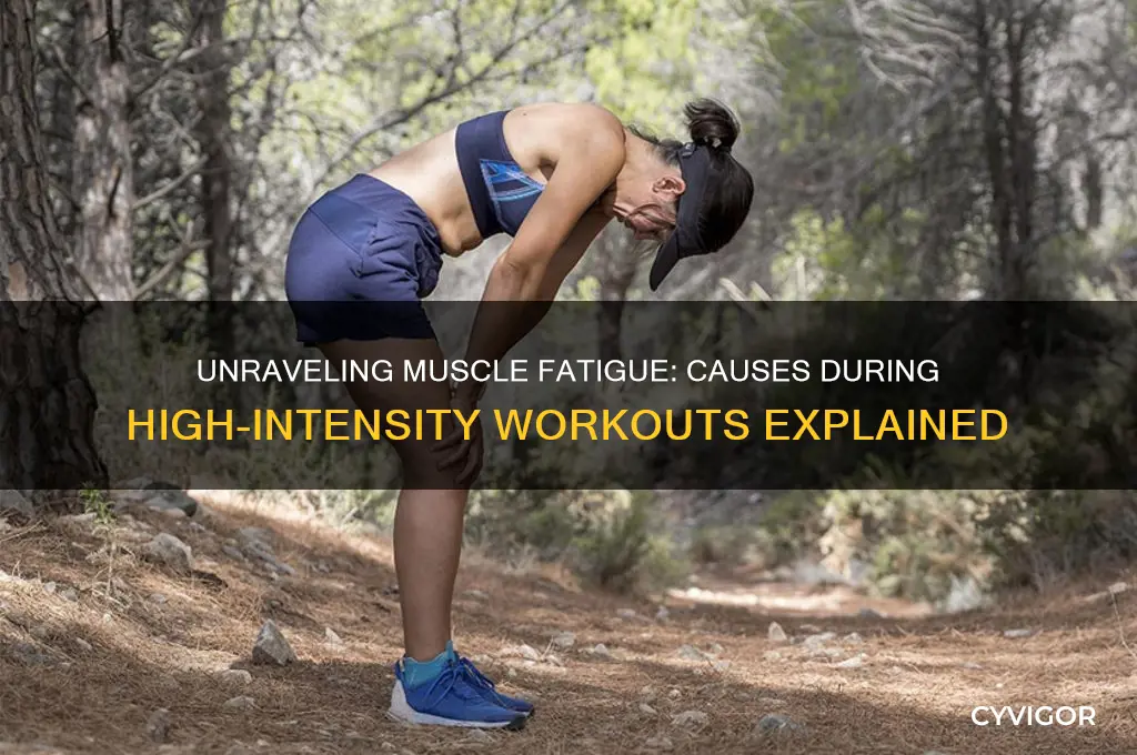 what cause muscle cell fatigue during high intensity activities