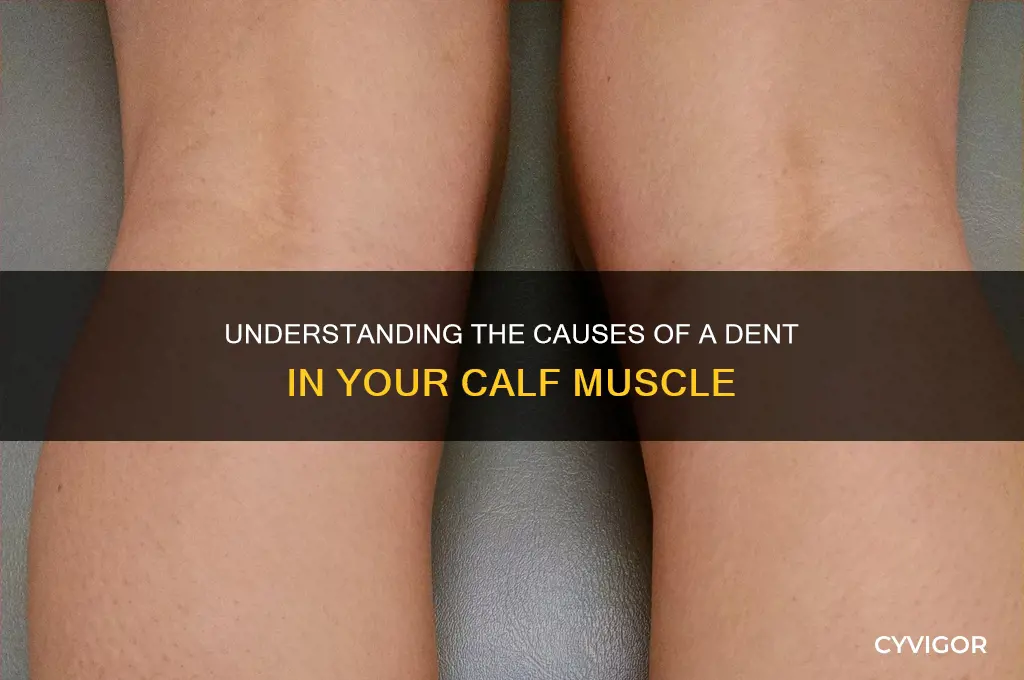 what causes a dent in calf muscle